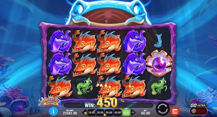 Manta Mayhem – nyerő kombináció az alapjátékban