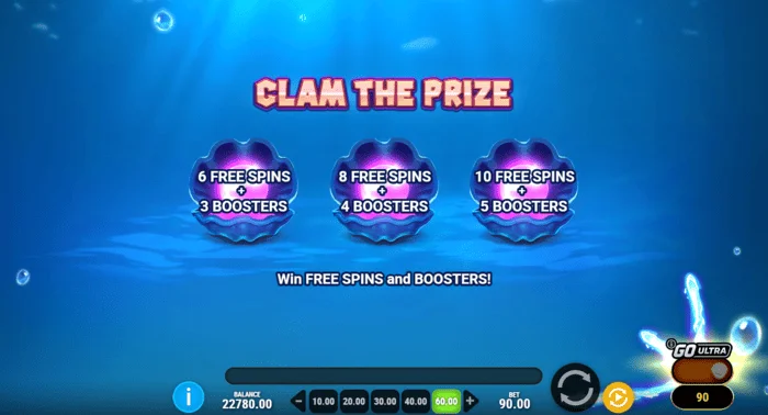 Manta Mayhem – kagylóválasztás a Clam The Prize játékban
